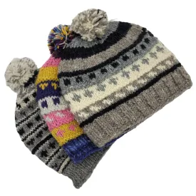 100% Wool Classic Bobble Hat (Adult)