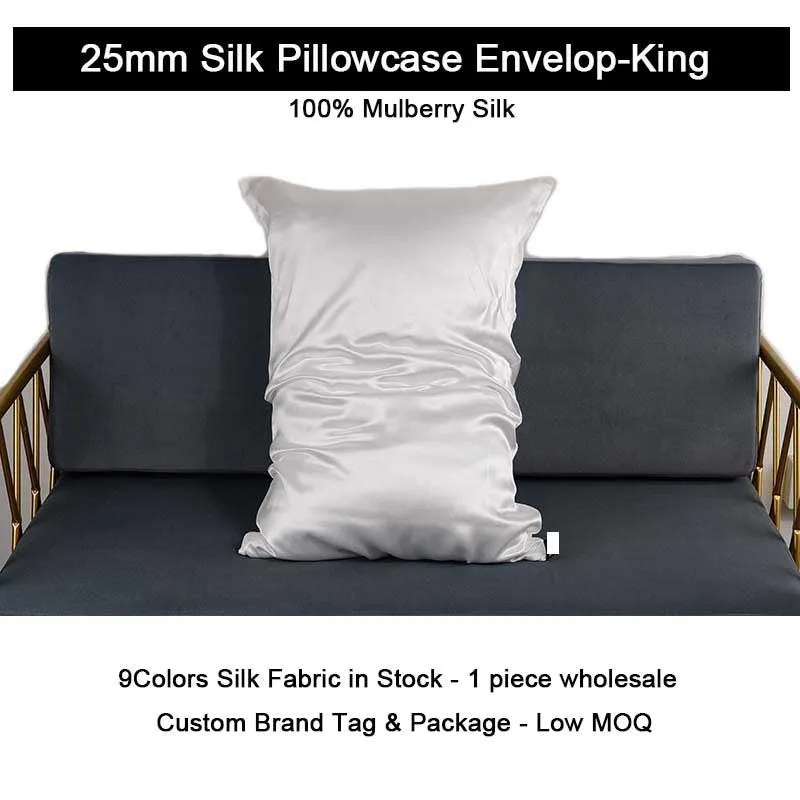 25 Momme Silk Pillowcase - Envelope - King size - custom and wholesale