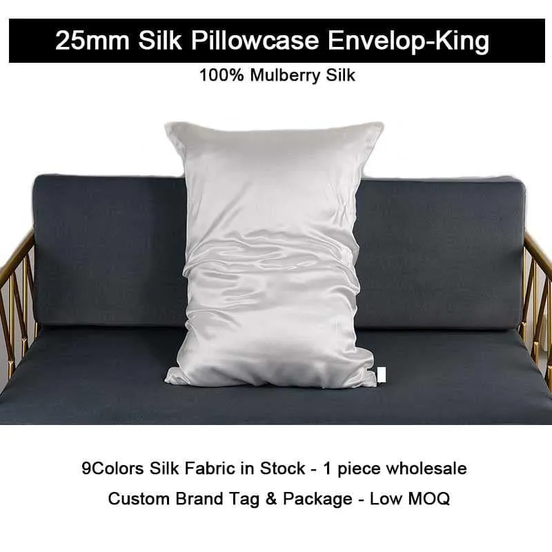 25 Momme Silk Pillowcase - Envelope - King size - custom and wholesale