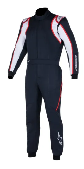 ALPINESTARS 3355020_123_62 GP RACE v2 Racing suit, FIA 8856-2018, black/white/red, Size 62