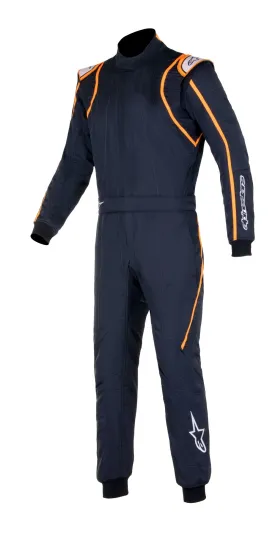 ALPINESTARS 3355020_1241_58 GP RACE v2 Racing suit, FIA 8856-2018, black/white/orange fluo, Size 58