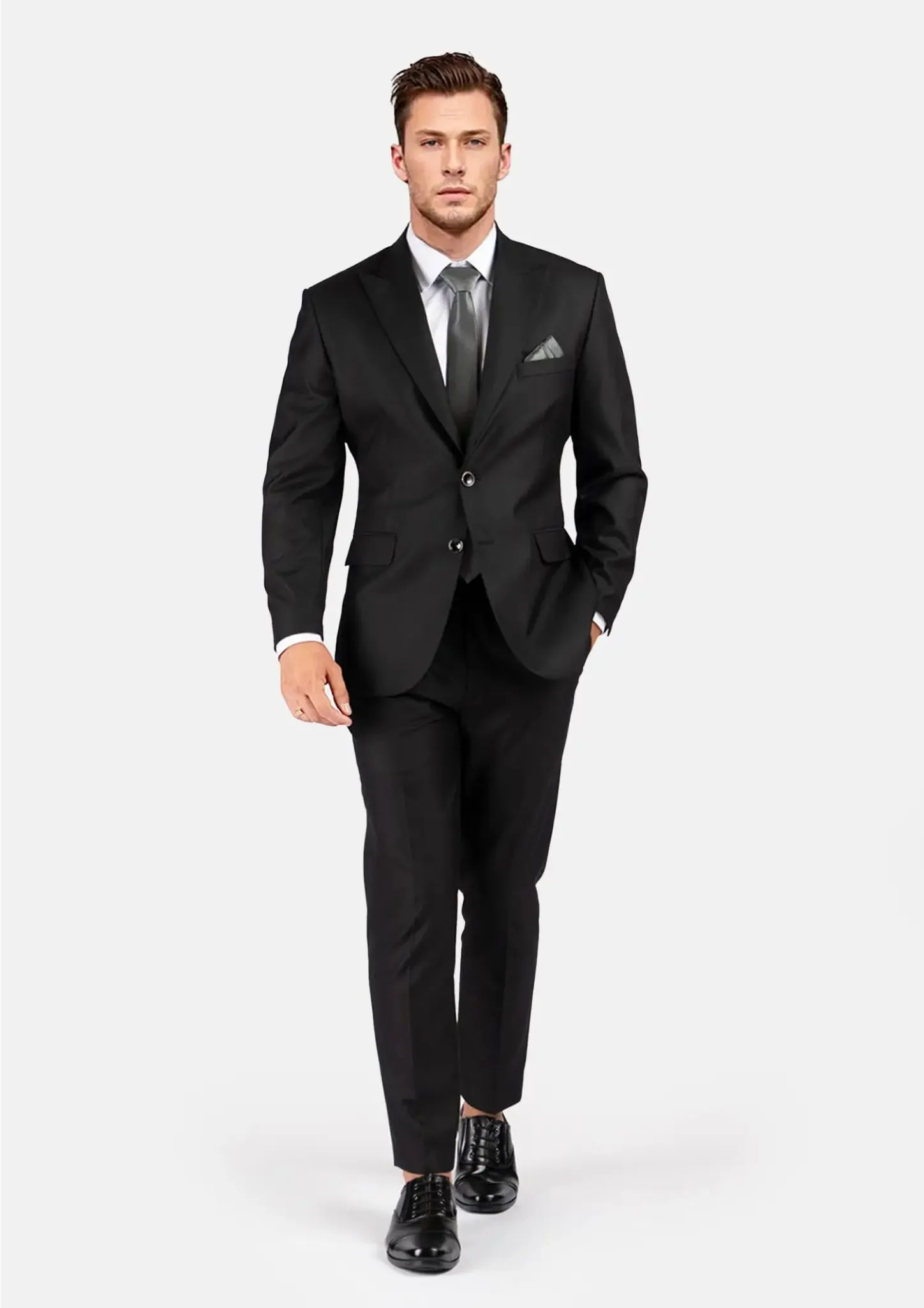 Bryant Black Sharkskin Suit