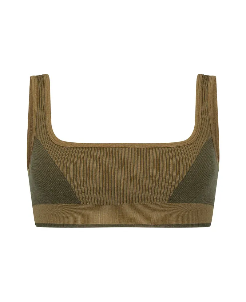 CLASSIC WOOL BRALET - FENNEL