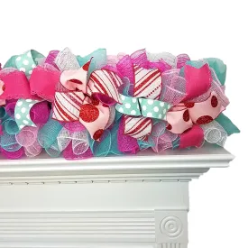 Colorful Burlap Garland, Vibrant Party Decorations, Festive Door Frame Décor