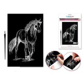 Craft Medley Kit: Deluxe Engraving Art DIY Kit - Metallic Horse