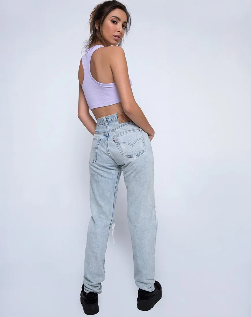 Edina Crop Top Rib Lilac