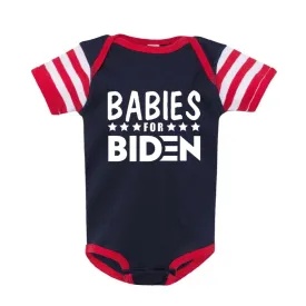 FP infant election "Babies for Biden" short sleeve one-piece (navy/red)