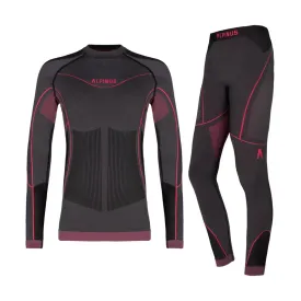 Girls' Thermoactive Underwear Alpinus Tactical Mora Set Graphite-Pink Si8937 - Si8939 120-136