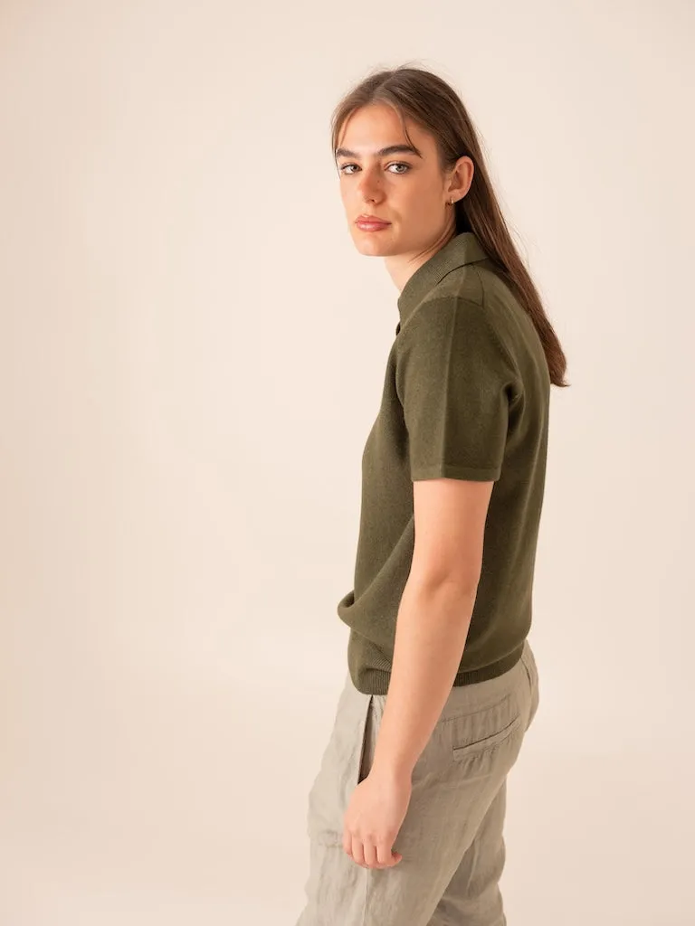 Harpers Emporium Cashmere Polo in Avacado