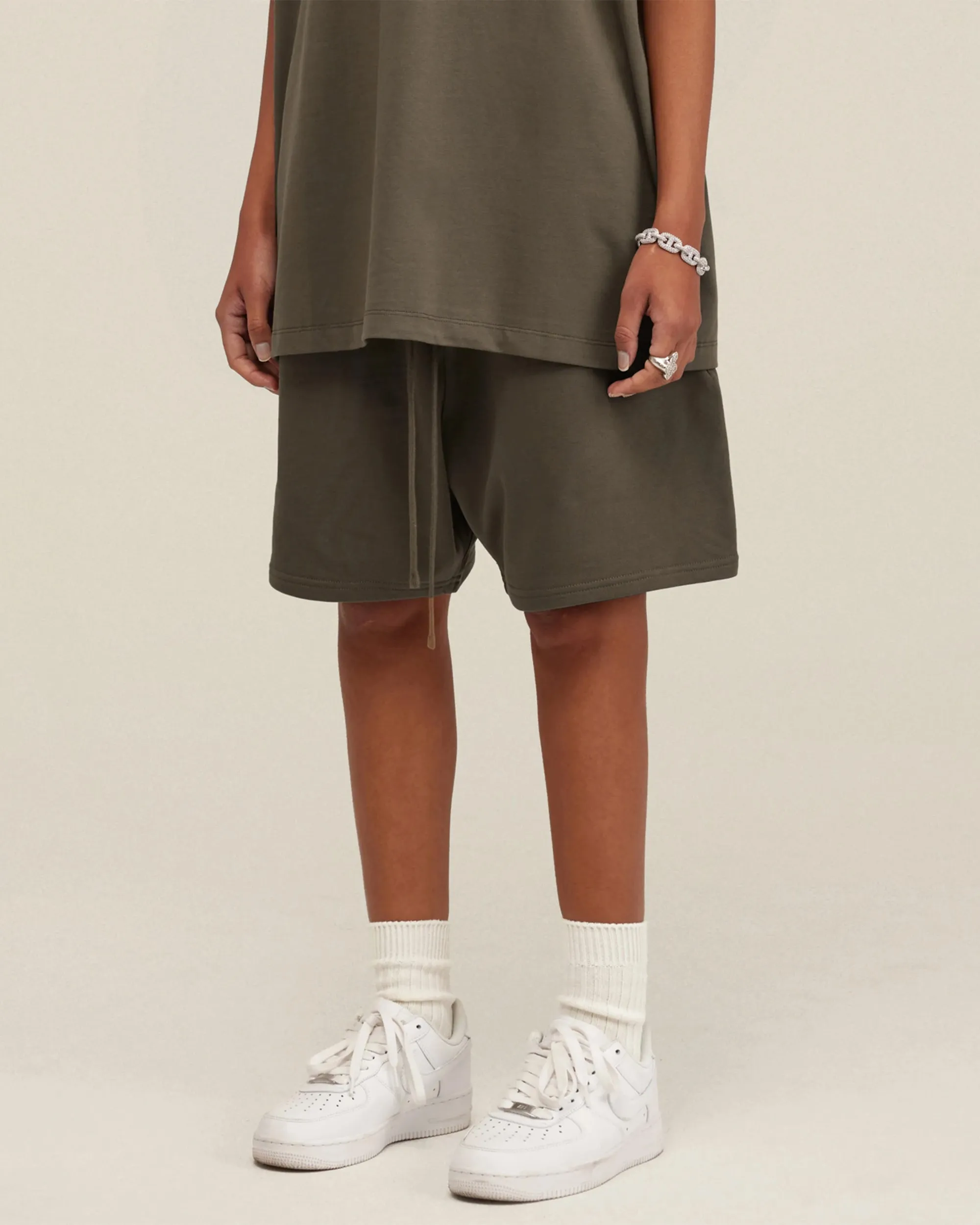 Heavyweight Cotton Essential Shorts with Drawstrings