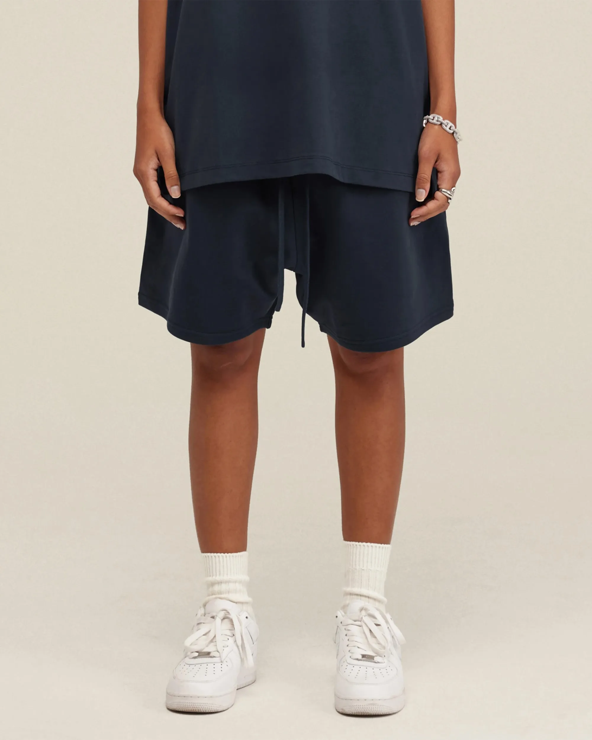 Heavyweight Cotton Essential Shorts with Drawstrings