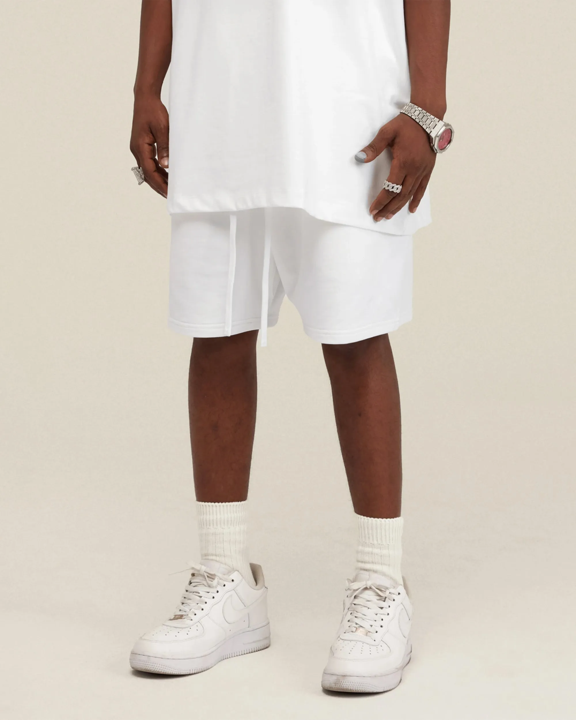 Heavyweight Cotton Essential Shorts with Drawstrings