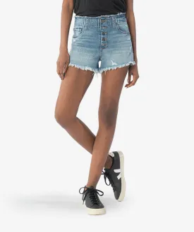 Jane High Rise Short Raw Edge Waist Button Fly