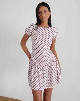 Jemima Mini Dress in Geometric Tile