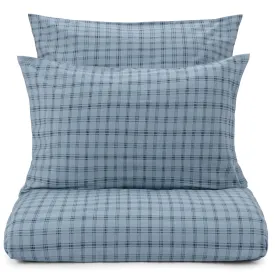 Kotja Flannel Bedding [Light blue/Teal/Dark blue]