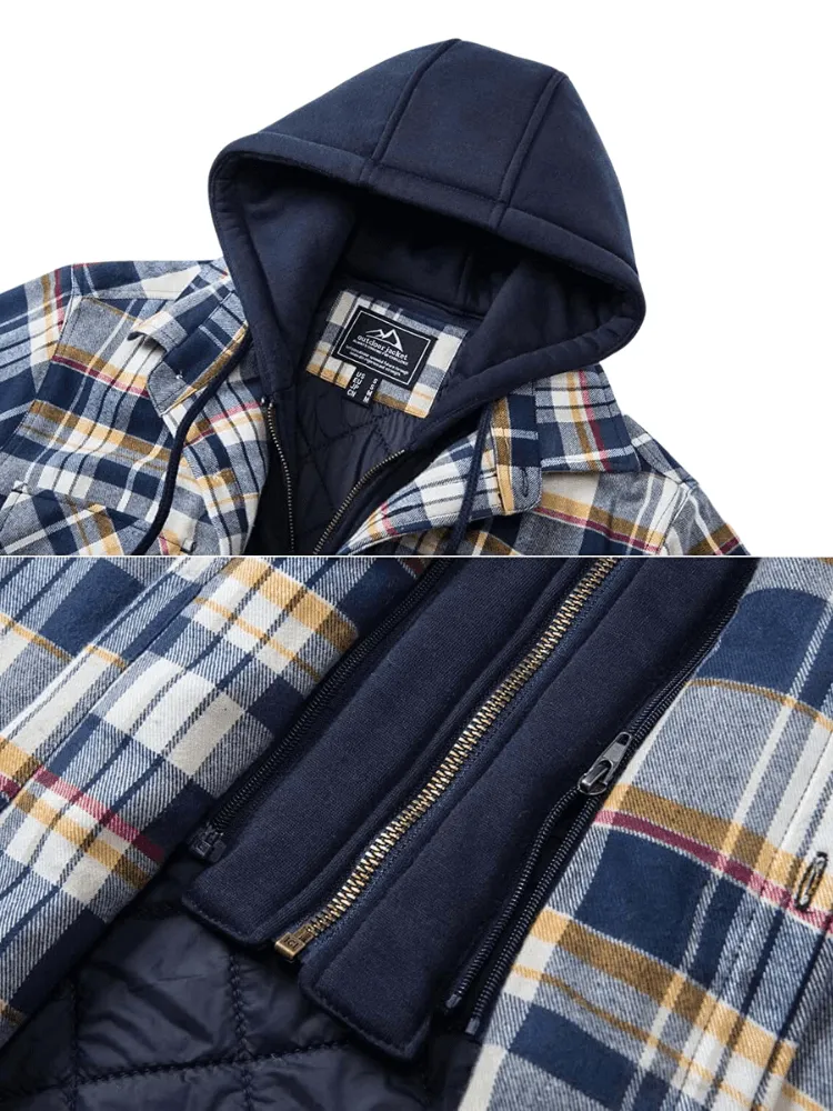 Men's Hooded Flannel Jacket