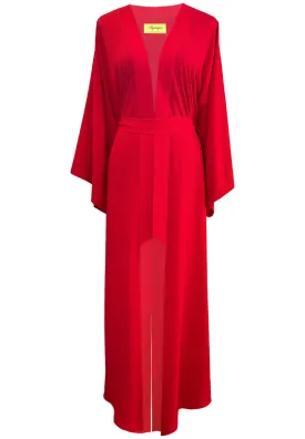 Monochrome - Red Maxi Split Kaftan (Red)