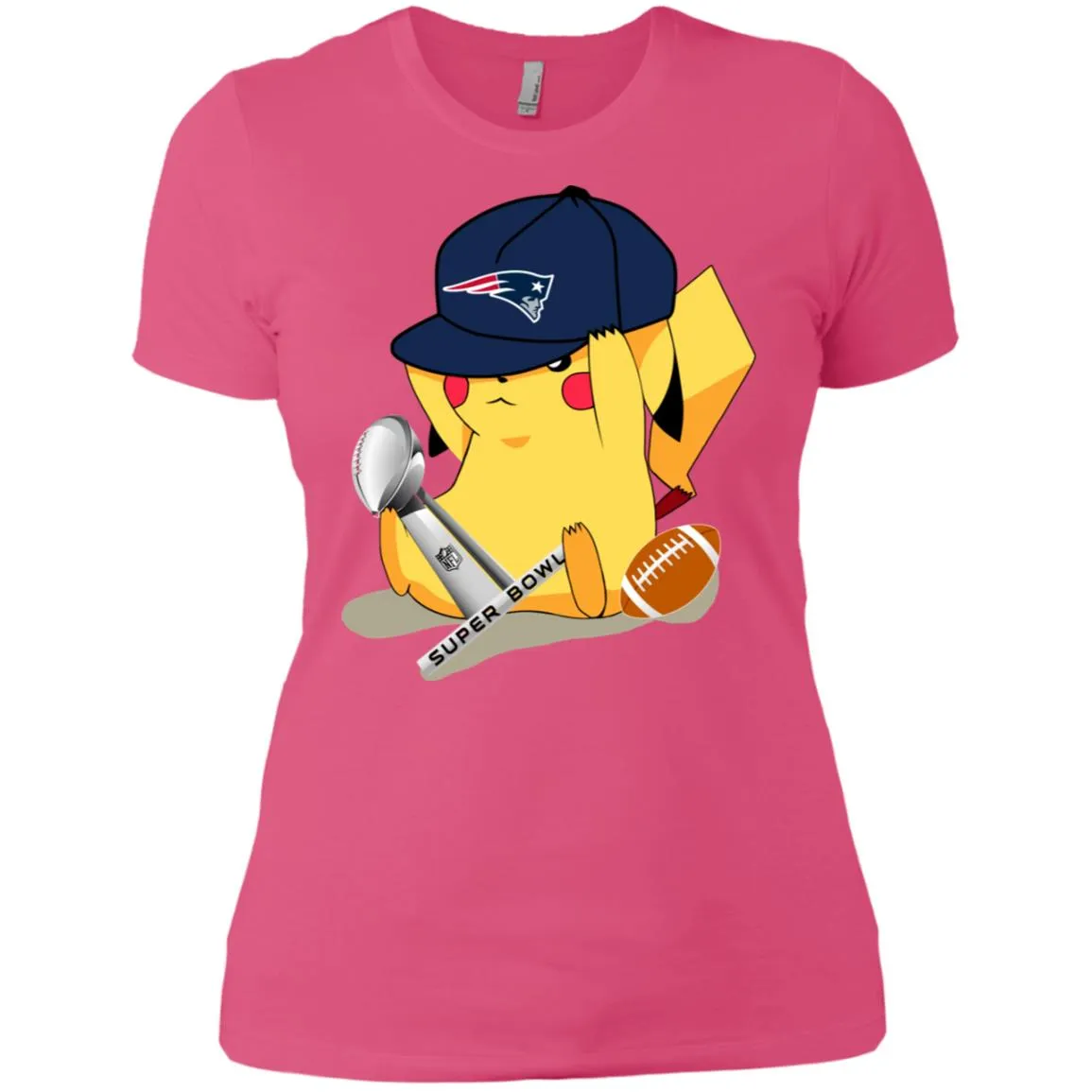 Nfl - New England Patriots Pikachu Super Bowl 2019 Football Women Cotton T-Shirt