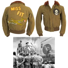 Original U.S. WWII Jolly Rogers 90th Bomb Group B-24 “Miss Fit” Painted 400th Bomb Squadron B-15 Jacket With A-11 Trouser