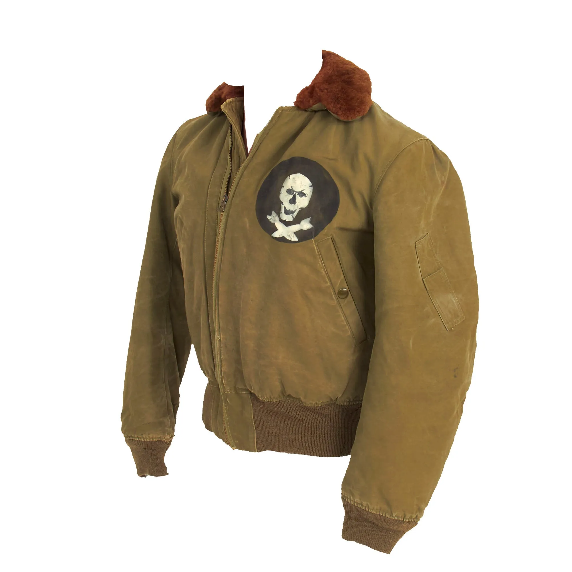 Original U.S. WWII Jolly Rogers 90th Bomb Group B-24 “Miss Fit” Painted 400th Bomb Squadron B-15 Jacket With A-11 Trouser