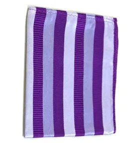 Paul Malone Violet Striped Silk Pocket Square