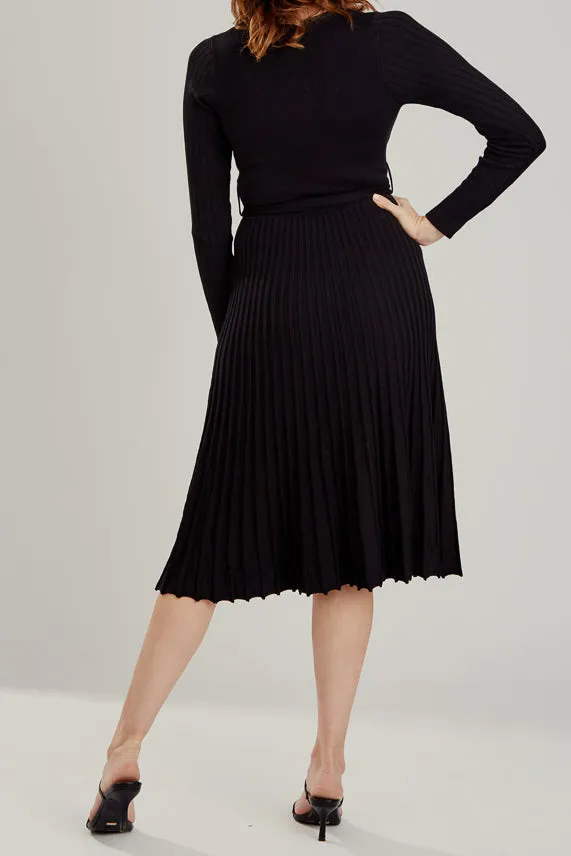 Pleated Midi Dress