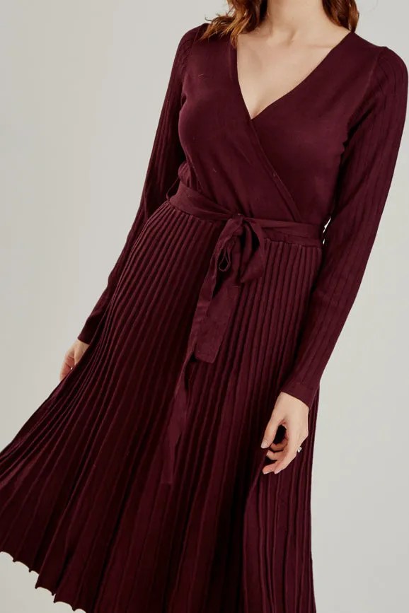 Pleated Midi Dress