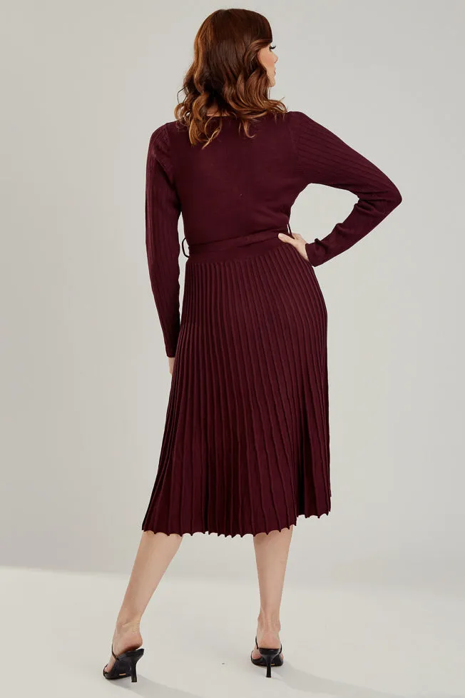 Pleated Midi Dress