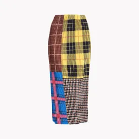 Pre Order:  Pleated Plaid Pencil Skirt