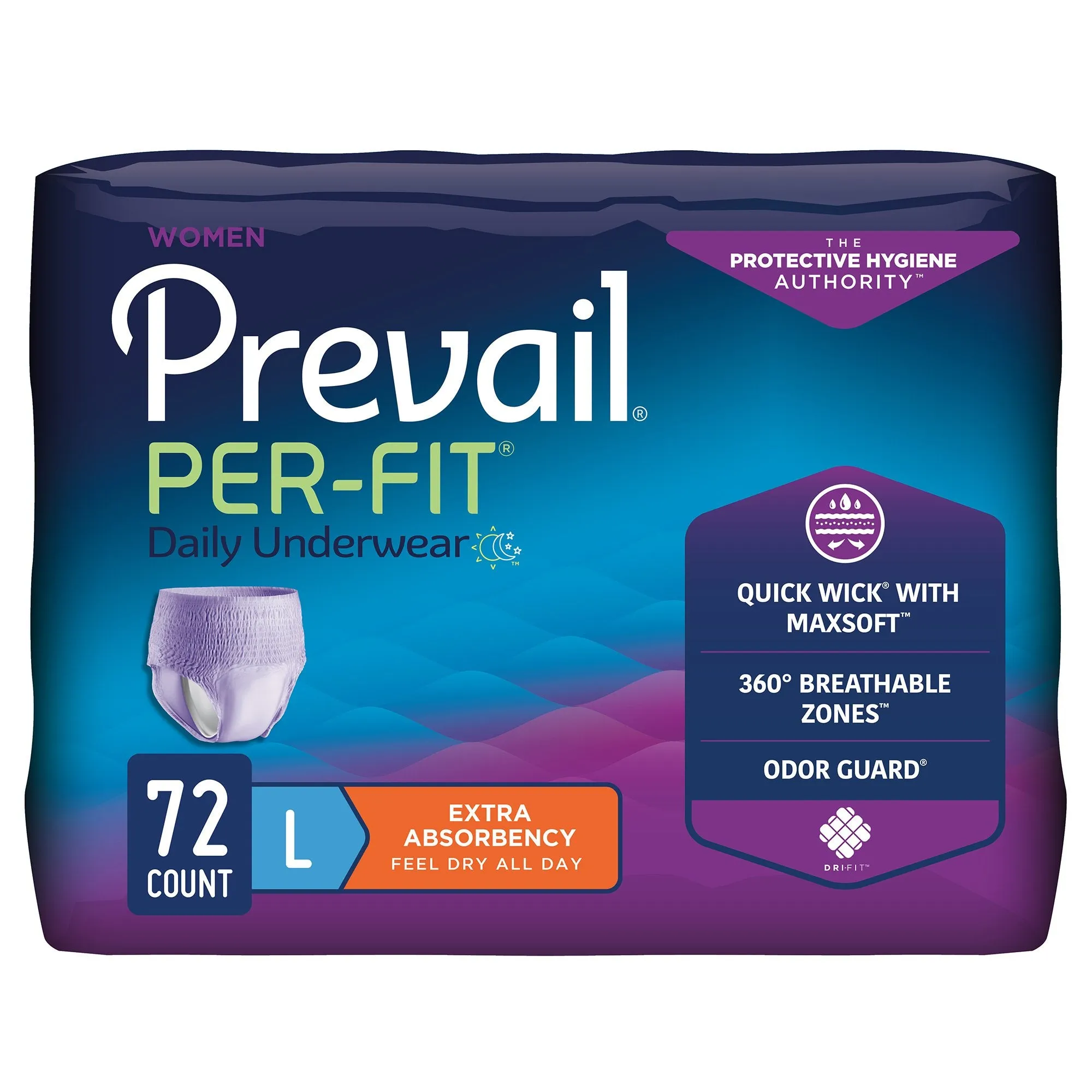 Prevail® Per-Fit® Women Extra Absorbent Underwear, Large