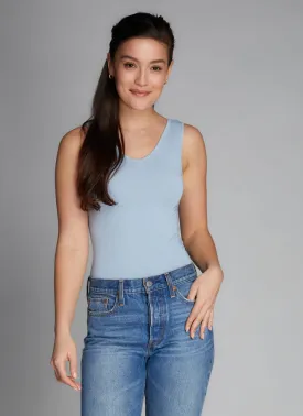 REVERSIBLE LIGHT BLUE BAMBOO CAMISOLE