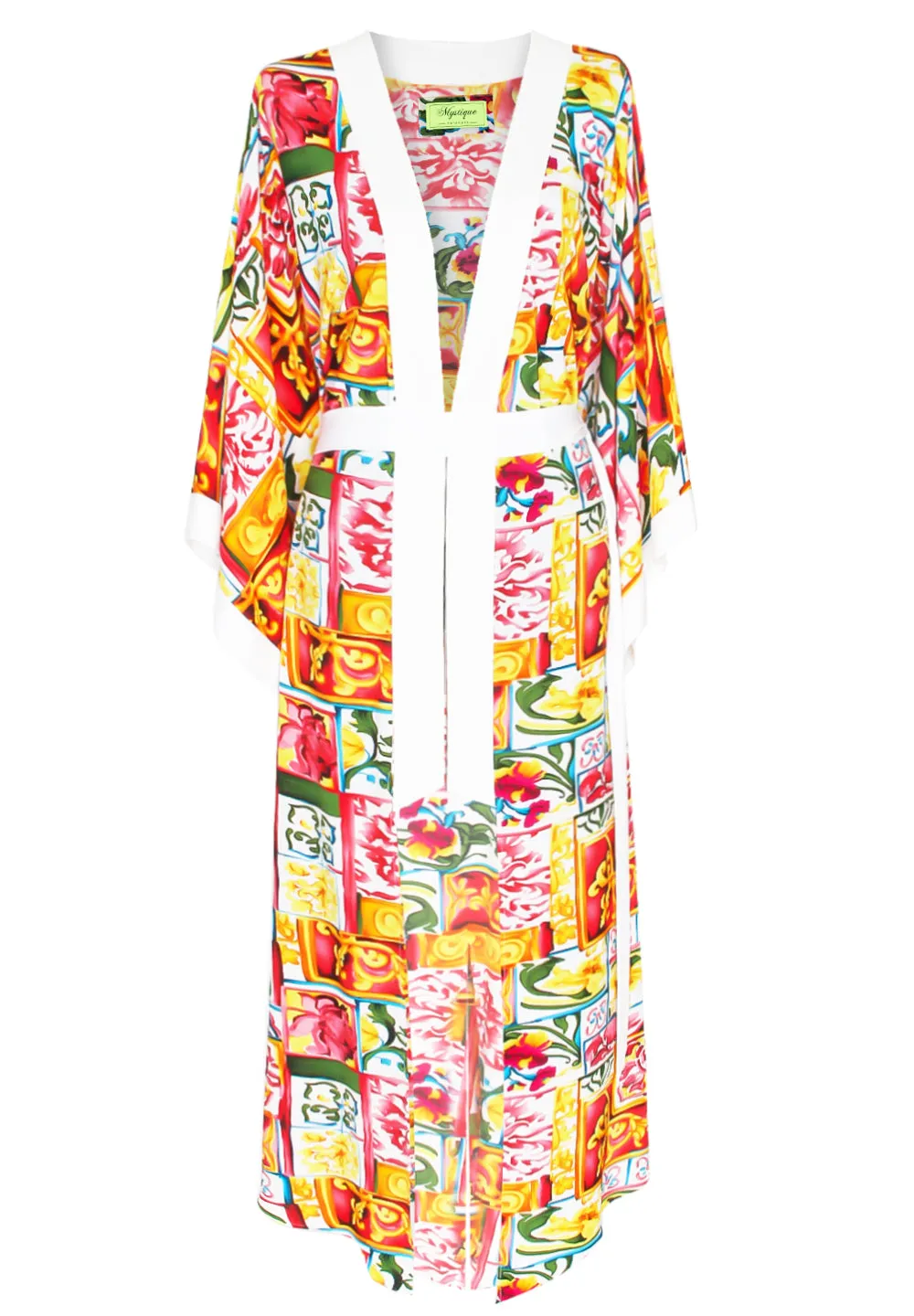 Siciliana - Gianna Maxi Split Kaftan (Off-White)