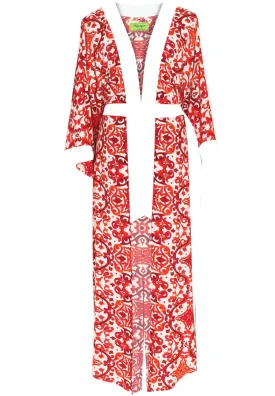 Siciliana - Rosa Maxi Split Kaftan (Off-White)