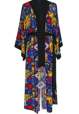 Siciliana - Valentina Maxi Split Kaftan (Black)