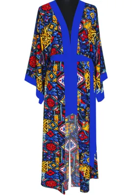 Siciliana - Valentina Maxi Split Kaftan (Royal Blue)