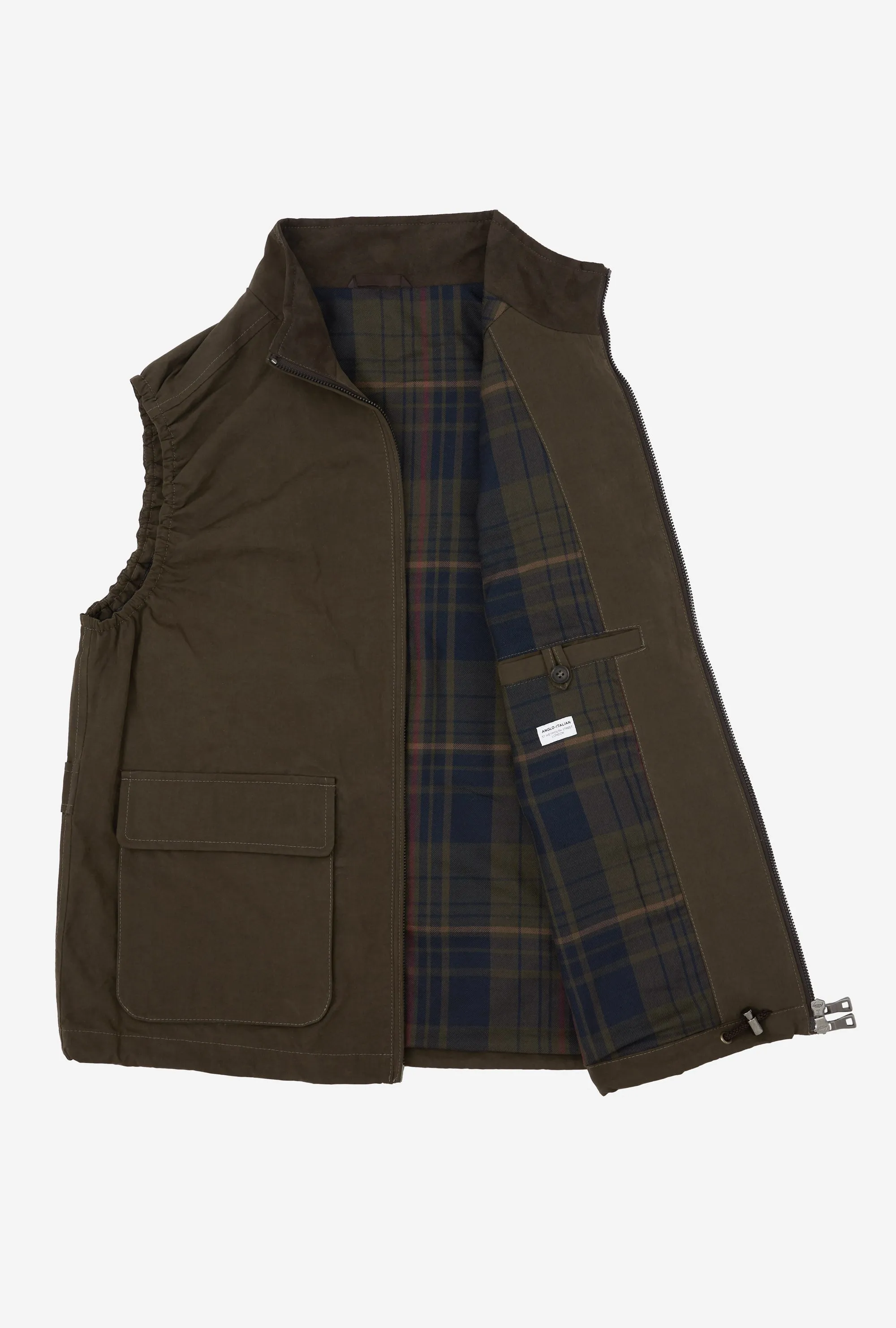 Technical Cotton Gilet Mushroom